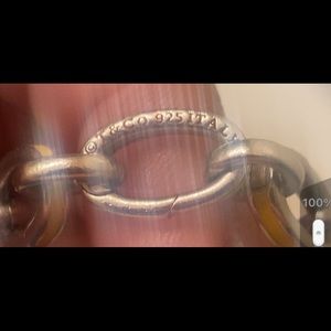 Authentic Tiffany & co yellow enamel clasping link bracelet